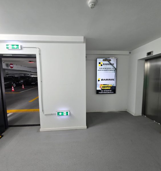 Reteaua Digitala DOOH Indoor - Olimpia Parking parter – Parcare Aeroportul Otopeni
